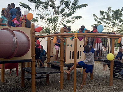 Just a few days ago we opened a playground in the Dominican Republic for kids in and around the Cayacoa Kinship!