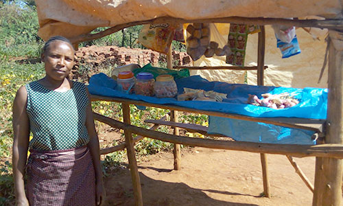 Widowed with four children, this determined woman from the Emmanuel Kinship in Kenya built up her own small business to feed her kids.