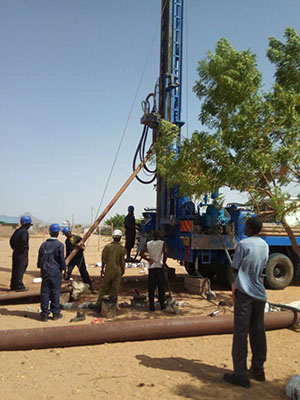 Drilling a water well in Lodwar, Kenya