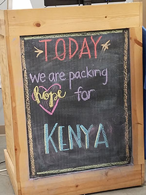 Today we are packing hope for Kenya