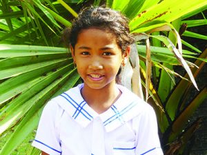 Young smiling girl from Cambodia