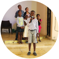 Children in Dominican Republic singing in church