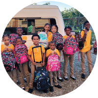 A group of school children in the Dominican Republic