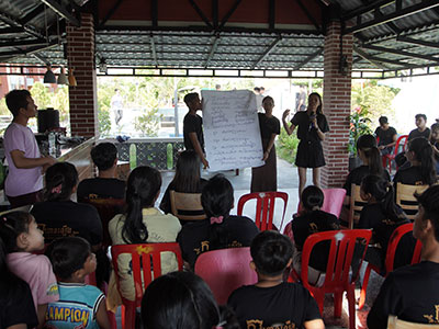 Youths presenting during the event