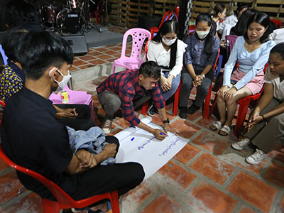 A group activity during the outreach event