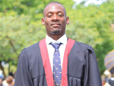 Lameck at his graduation