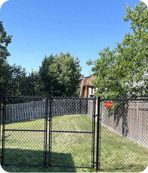 A security fence A security fence