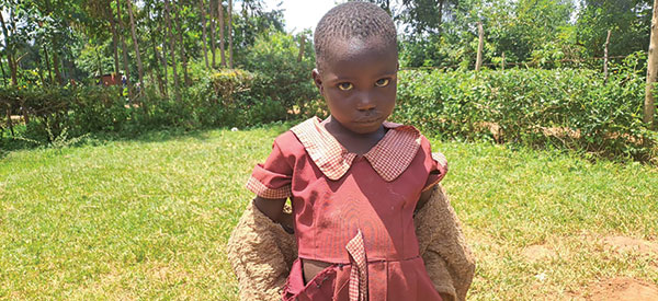 A child in need of new clothing