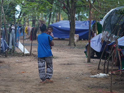 One of the refugee camps in the jungles of Cambodia