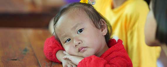 A solemn child